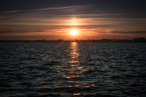 poole dorset sunset water