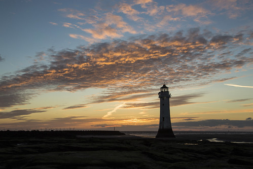 lighthouse newbrighton wirral sunset merseyside uk perchrock perchrocklighthouse