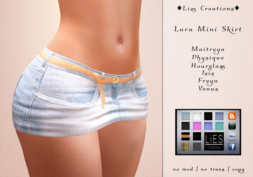 Lara Mini Skirt w.HUD - SecondLifeHub.com