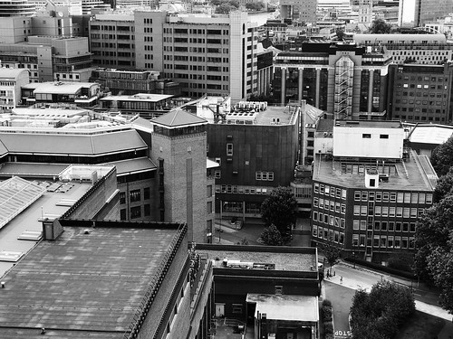 london tate modern art artist gallery river thames city sky skyscraper scraper tower black white mono