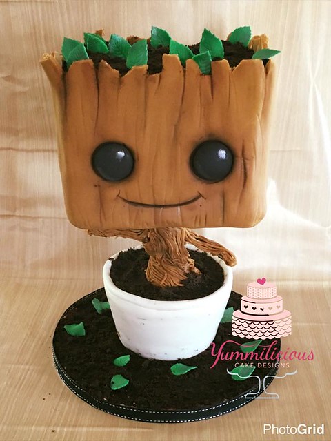 Baby Groot Cake by Yummilicious