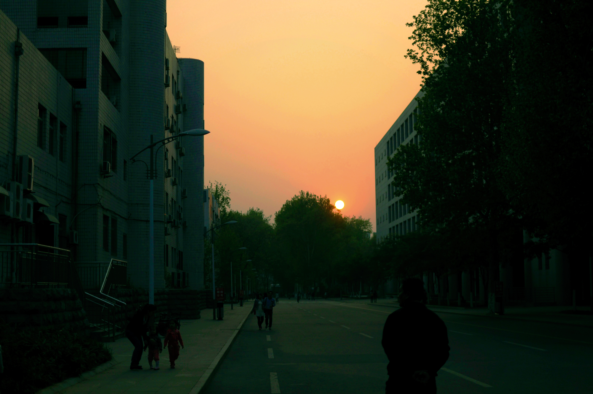 Sunset at Shandong University