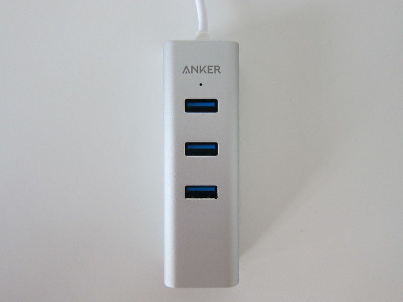 Anker USB-C to 3-Port USB 3.0 Hub with Ethernet Adapter - Top