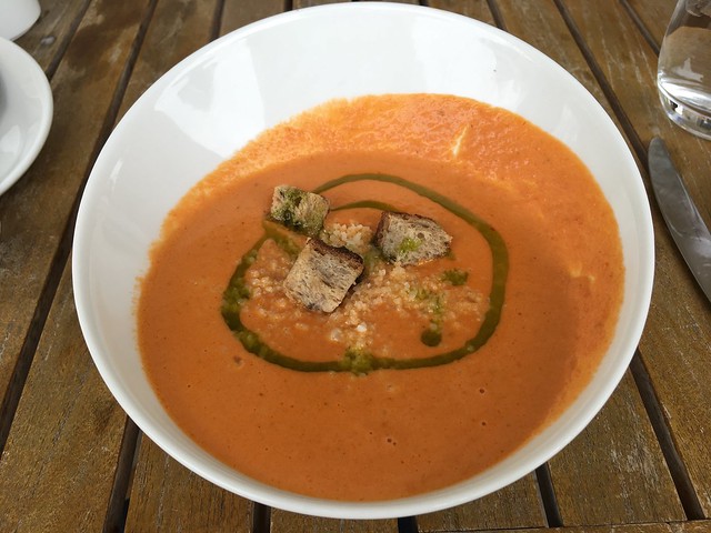 Spicy tomato bisque - The Restaurant at JUSTIN