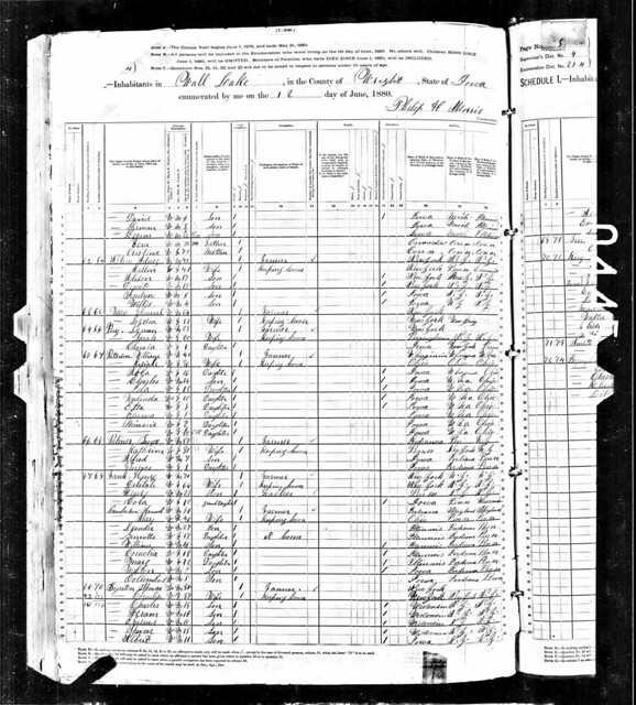 1880 United States Census page 7