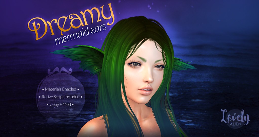 Dreamy Mermaid Ears For: The Seasons Story - SecondLifeHub.com