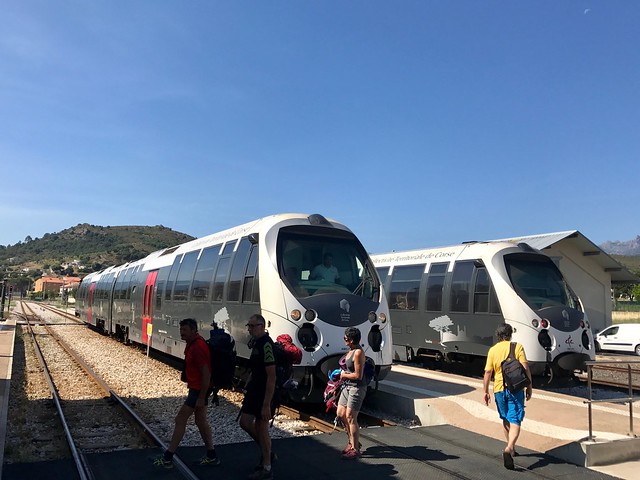 Corsican trains at Ponte Leccia