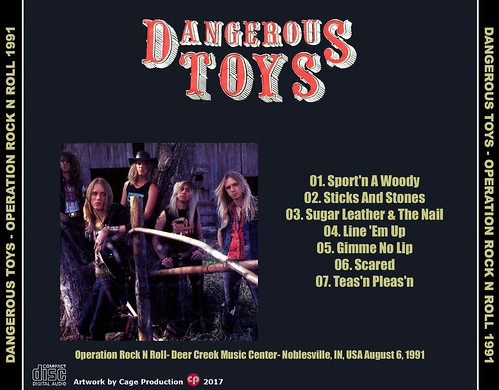 Dangerous Toys-Nobelsville 1991 back