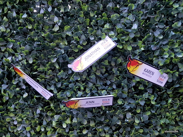 name tags on a wall