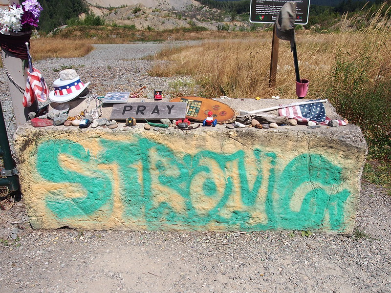Oso Landslide Monument: People still leave offerings here.