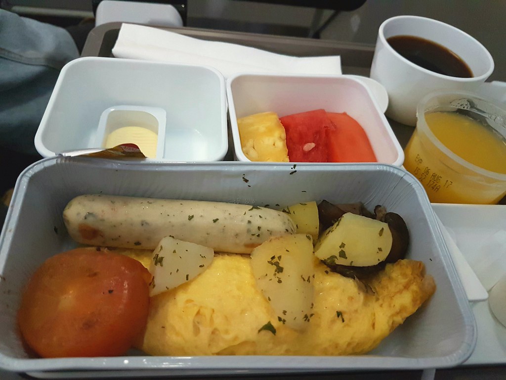 Sausage Egg Breakfast @ KL-HK in-flight breakfast