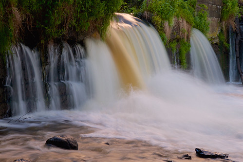 waterfall rush water wallkill river walden nature landscape longexposure slowshutter greens flowing summer