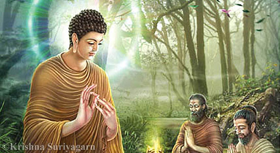 Salah satu lukisan digital kehidupan Buddha yang tersebar di intenet. Gambar: Krishna Suriyagarn.