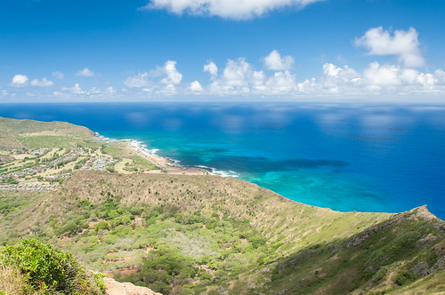 blue clouds crater hawaii oahu ocean sandybeach usa outdoors honolulu unitedstates