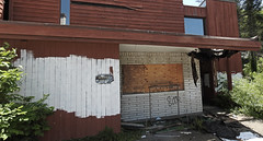 Dilapidated Service Office Of Defunct Penn Hills Resort; Stroud, Pennsylvania