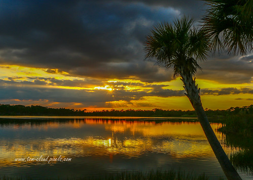 sunset clouds cloudy lake pond water refection landscape nature mothernature weather outdoors fortpierce florida usa
