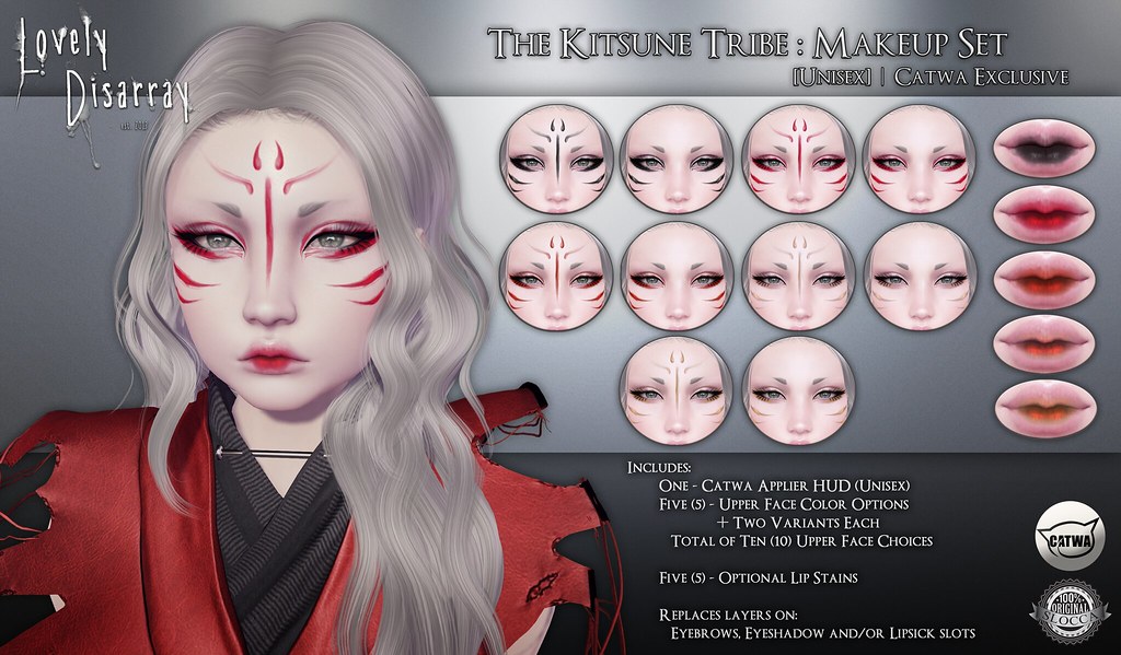 Lovely Disarray - The Kitsune Tribe - Catwa [Unisex] @ The Kawaii Project - SecondLifeHub.com