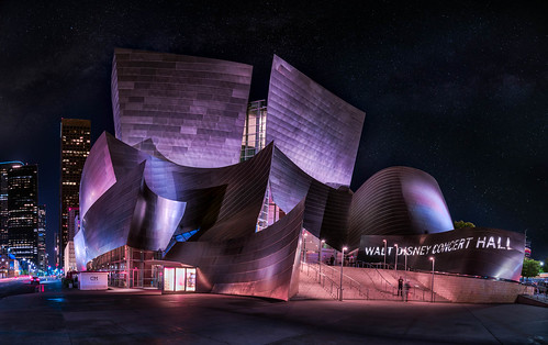 Walt Disney concert Hall by night