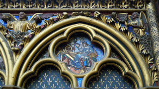 Sainte-Chapelle, quatrefoil with martyred saint