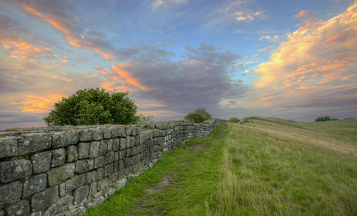 hadrianswall wall roman sky clouds sunsets england uk northumberland