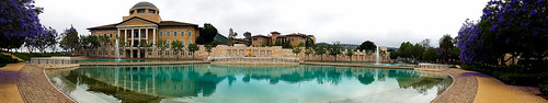 sokauniversity alisoviejo california photo digital spring jacaranda classroombuilding dome fountain pool panorama