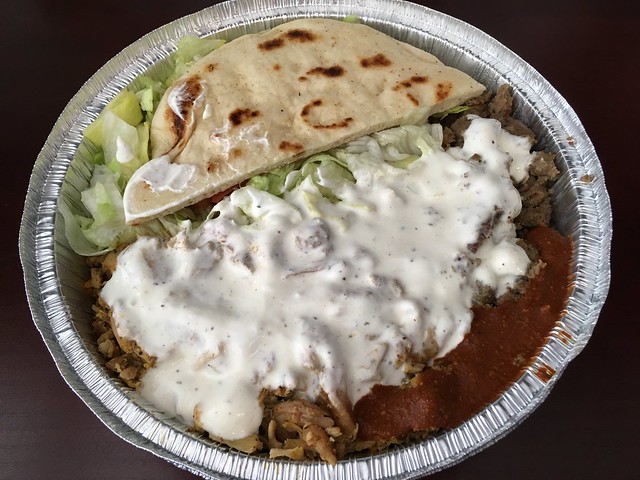 Combo over rice plate - Halal Cart