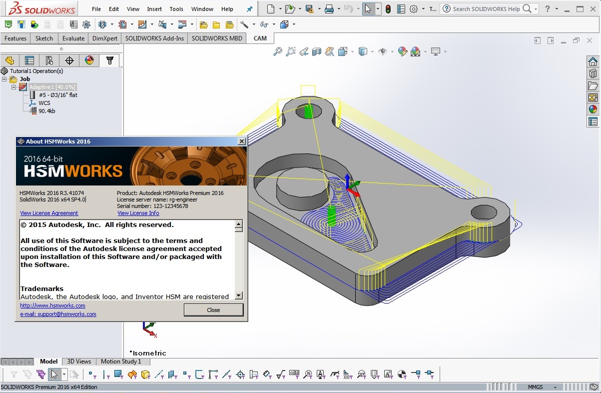 Machining with Autodesk HSMWorks 2016 R3.41074 for SolidWorks 2010 - 2016