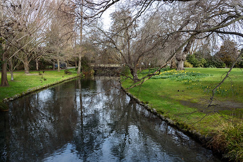southisland newzealand nikond750 christchurch monavale bridge reflections gardens trees river avon avonriver sky