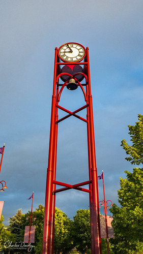 petoskey michigan unitedstates us sunset clock tower