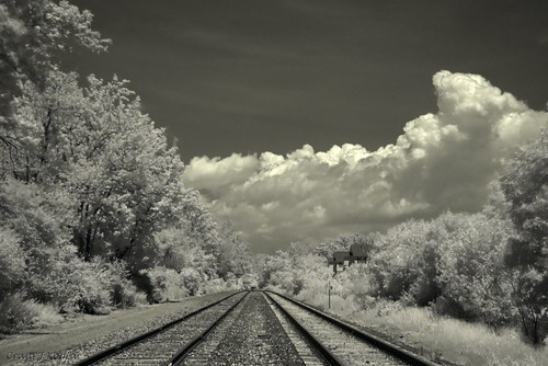 railroad infrared outdoor clouds