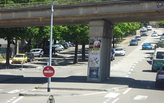 Dijon from the coach - Boulevard de Strasbourg - railway bridge