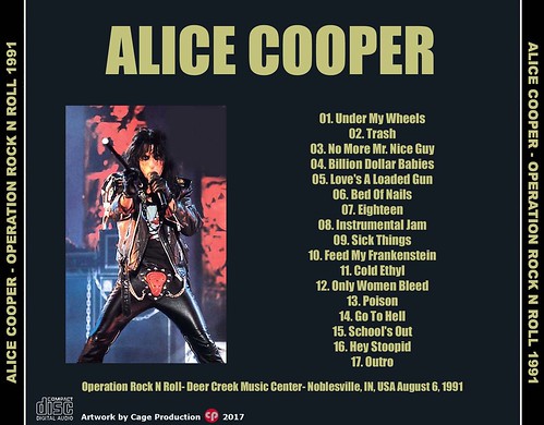 Alice Cooper-Noblesville 1991back