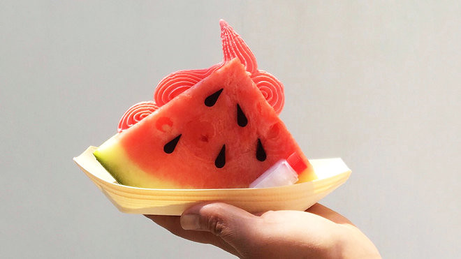 Watermelon soft serve Tokyo