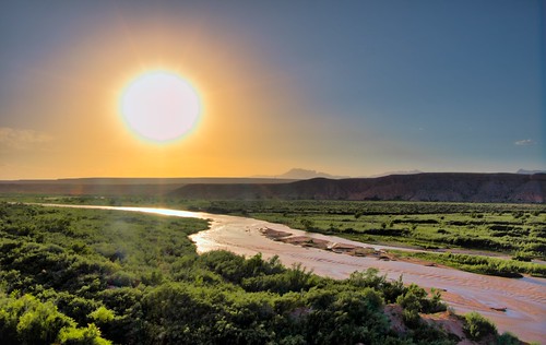 sunset landscape river mesquite nevada