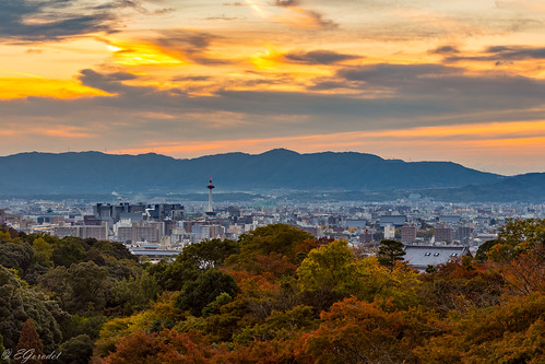 kyoto landscape asia travel city kiyomizu sky sunset japan autumn kyōtoshi kyōtofu jp