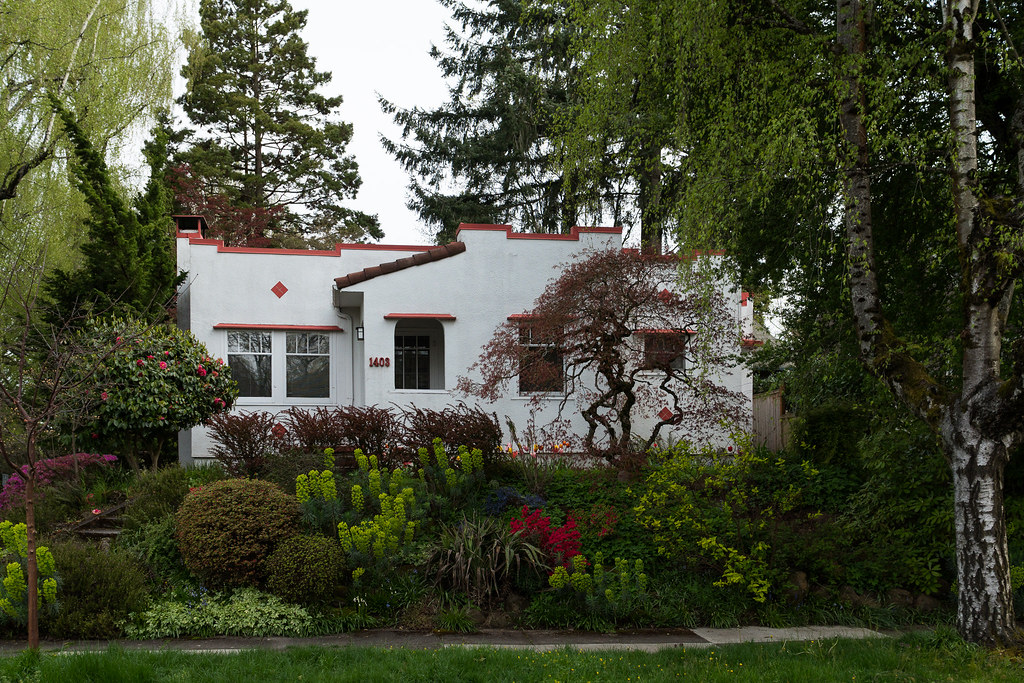 A house in Irvington in the spring