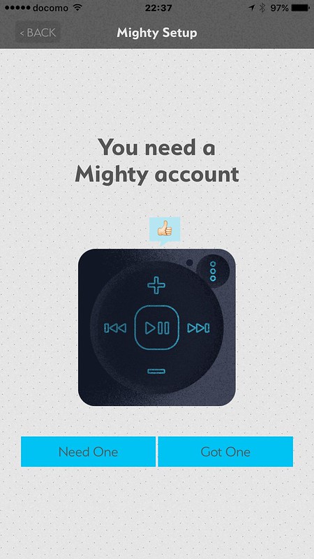 Mightyアプリアカウント画面