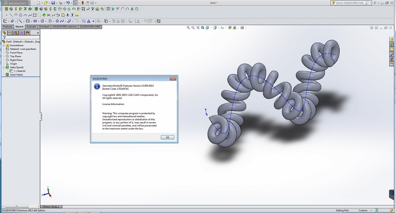 Design with GeometryWorks 3D Features V15.0.14 for SolidWorks 2015 full license