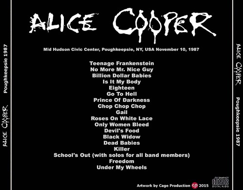 Alice Cooper-Poughkeepsie 1987 back