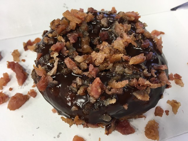 Chocolate bacon donut - Duck Donuts