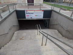 Bellecour - Lyon Metro - steps near the Le clocher de lar Charité (Charity Church Tower) - Photo of Cailloux-sur-Fontaines