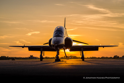 sunset raf hawk trainer jet airplane aircraft aeroplane silhouette london airport west sky orange 100 anniversary