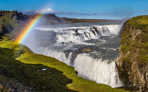 landscape rainbow polarizer europe gullfosswaterfall iceland waterfall southernregion gullfoss