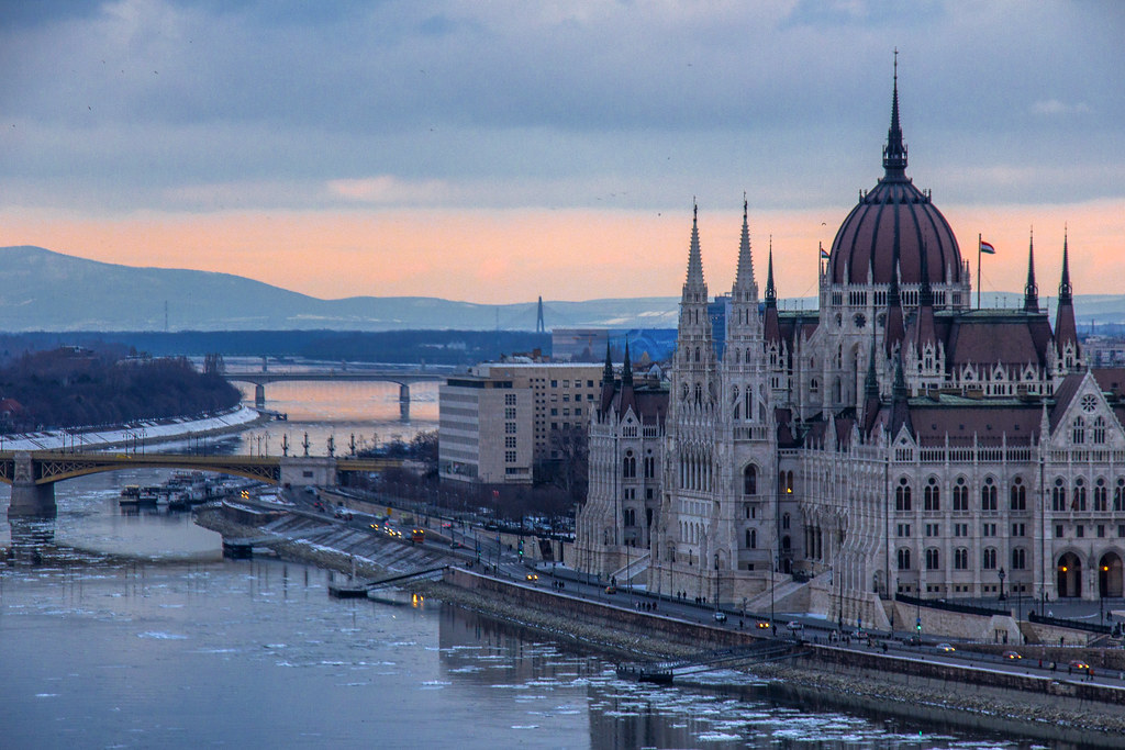 Solnedgang i Budapest