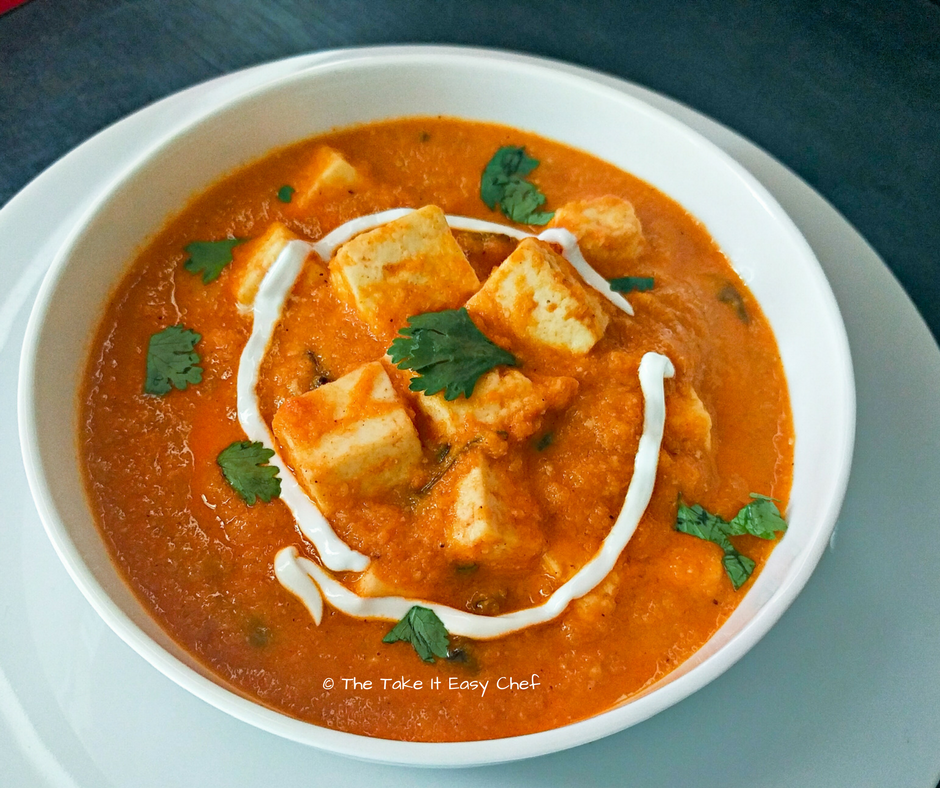 Picture of Paneer Butter Masala with a dash of cream