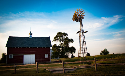 red barn windmill fence nebraska wanahoo nature landscapes