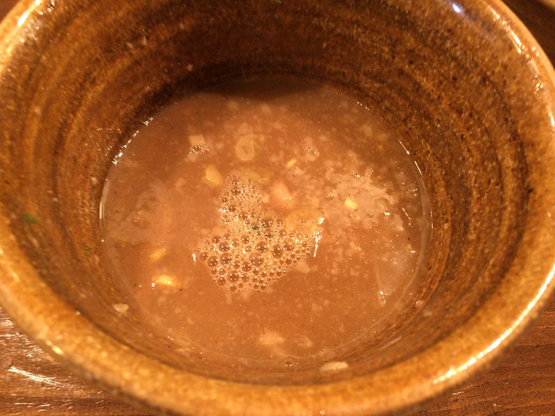 池袋えん寺ベジポタ味玉入り煮干じめつけ麺残ったスープに和風出汁スープでスープ割り