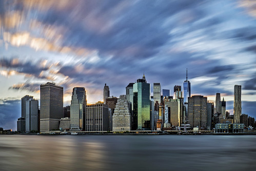 sunset longexposure le manhattan skyline skyscraper newyork architecture usa travel tourism