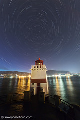 Startrails with Brockton Point Lighthouse