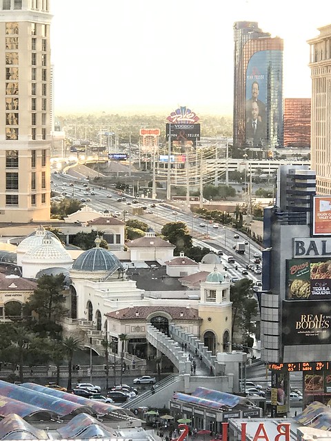 Las Vegas Strip view from Bally's Hotel room